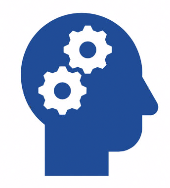 Image of head with gears inside – improvement of executive functioning skills