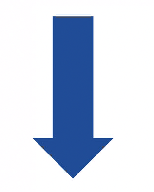 Downward blue arrow